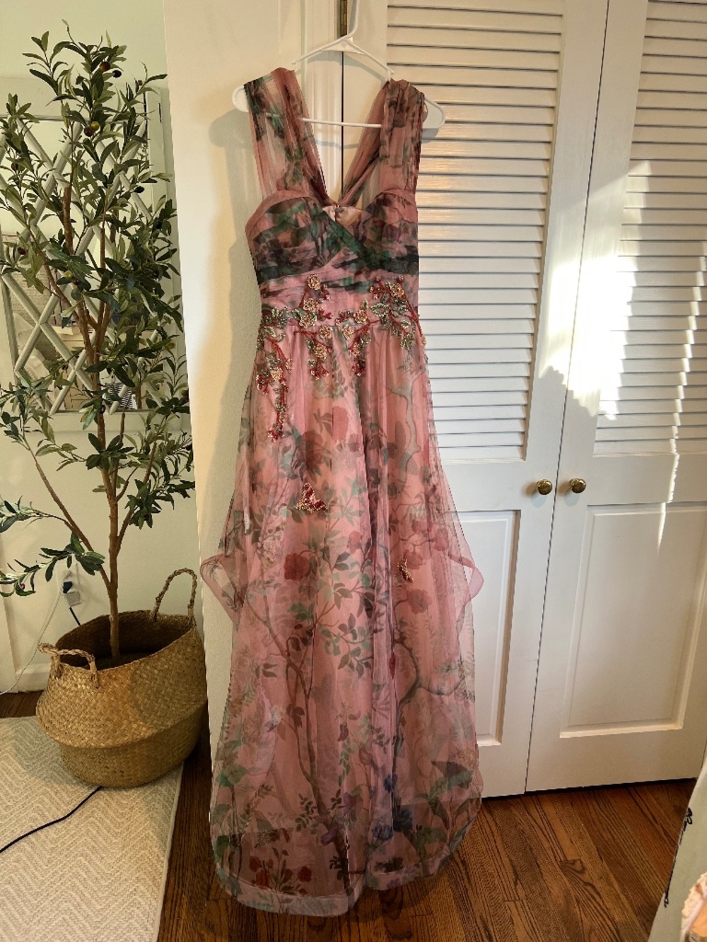 PatBO Patricia Bonaldi Embroidered Floral Tulle Gown- Size US 10- $2,600 Retail